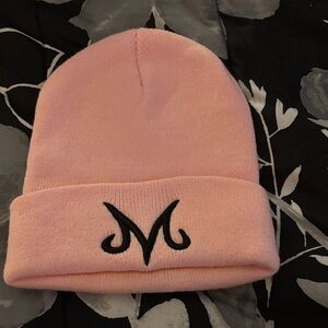 Pink Beanie with Majin Black Logo